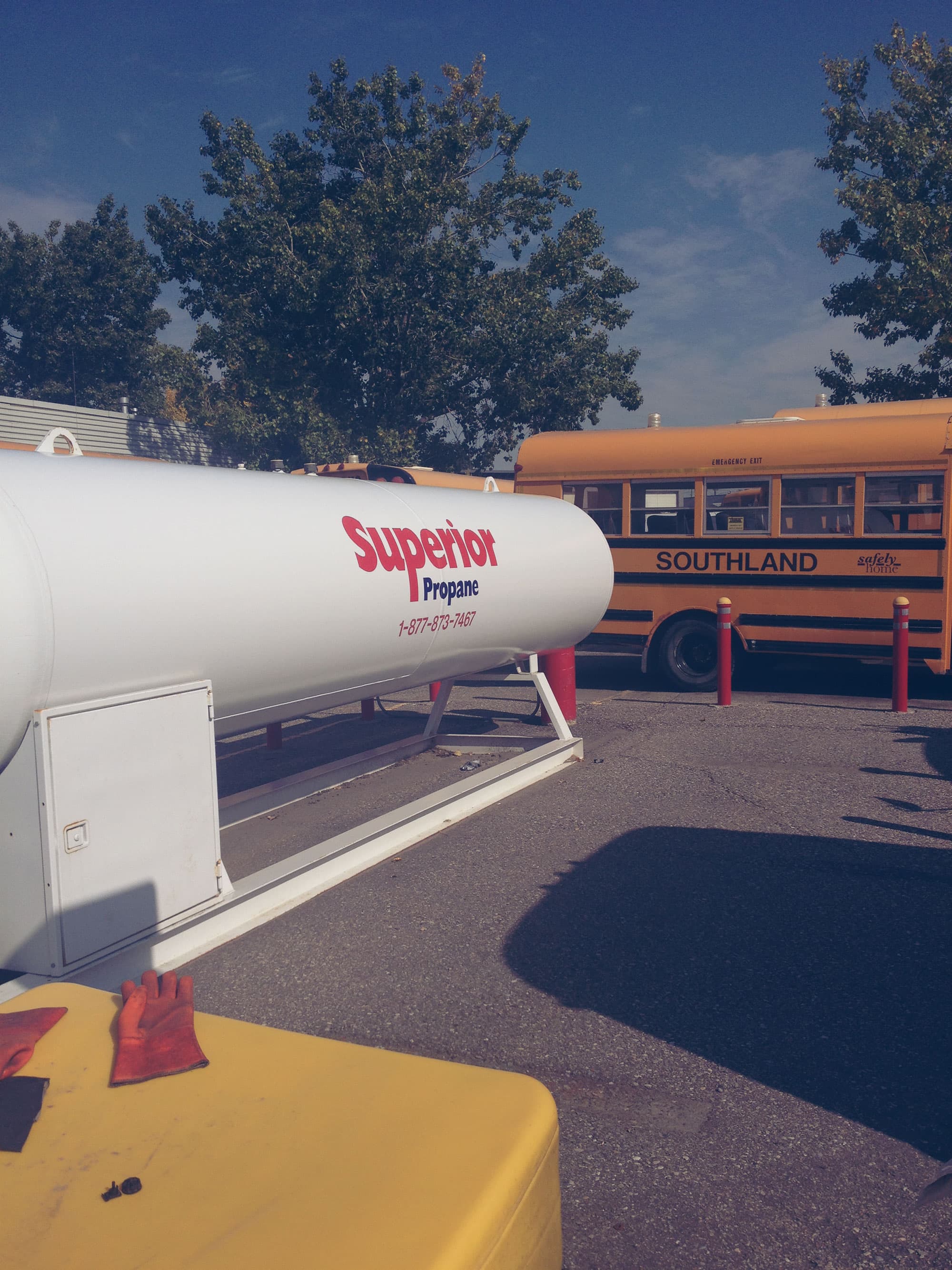 Superior Propane Auto Propane Fueling Station for a fleet of school buses
